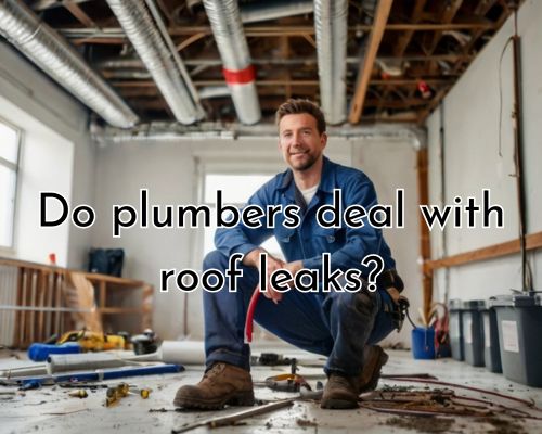 a roof plumber in his workspace