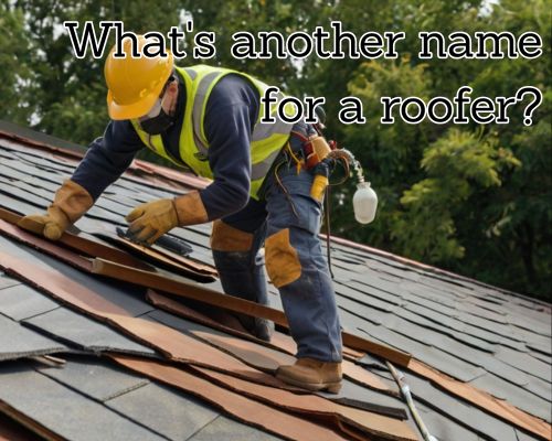 a roofer working hard in putting roof